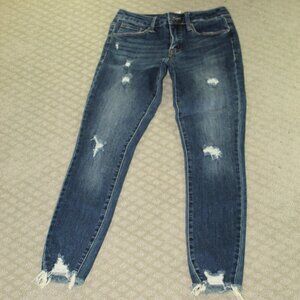 A2 Jeans Women's Size 1 Distressed Blue Ankle Jeans